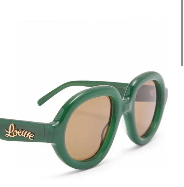 Loewe Monture Ronde Lentille Translucide Marron Lunettes de Soleil 5