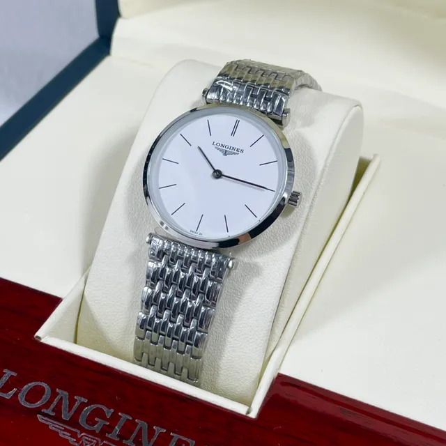 Longines La Grande Classique सफेद चांदी मिनिमलिस्ट डायल स्टिक इंडेक्स क्वार्ट्ज घड़ी 2