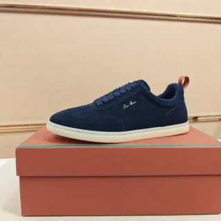 Loro Piana Navy Suede Lifestyle Sneaker