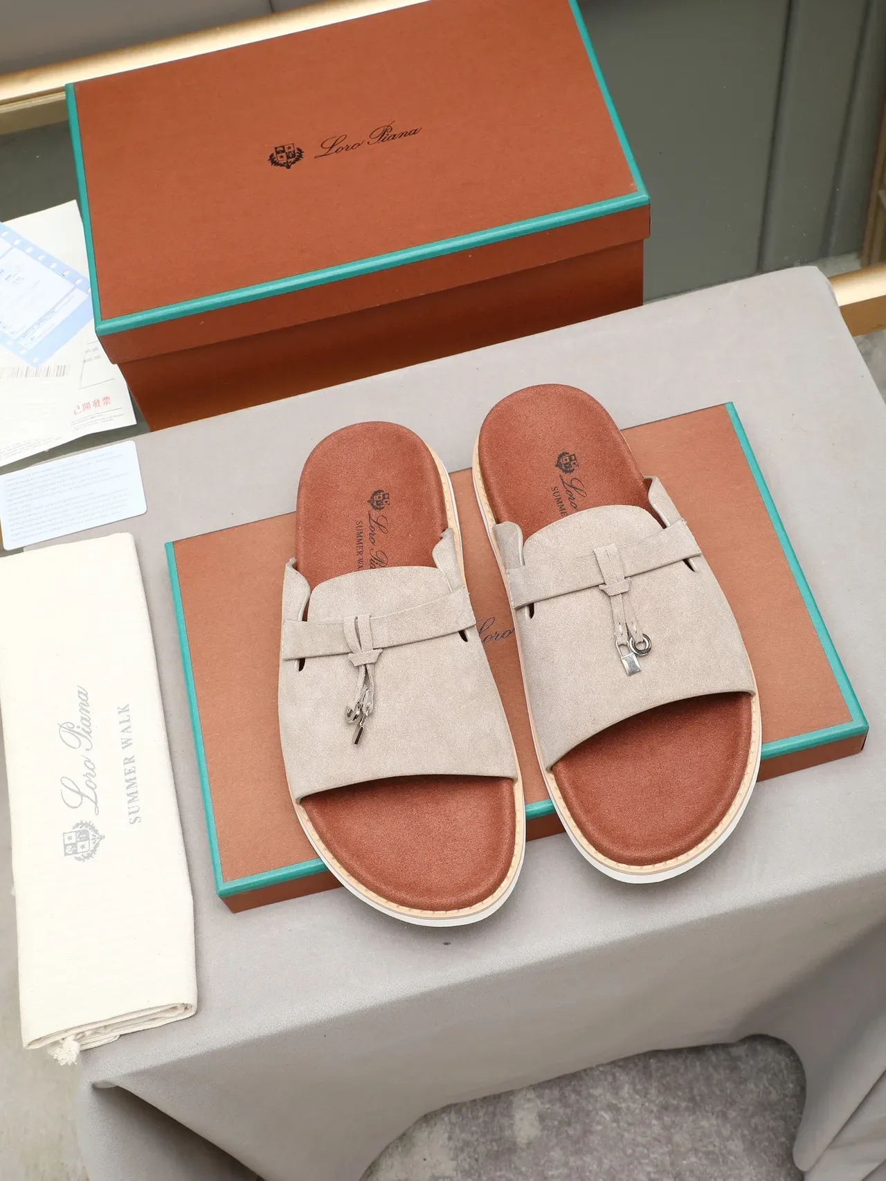 Loro Piana টাসেল স্ট্র্যাপ স্লাইড স্লিপার্স 5