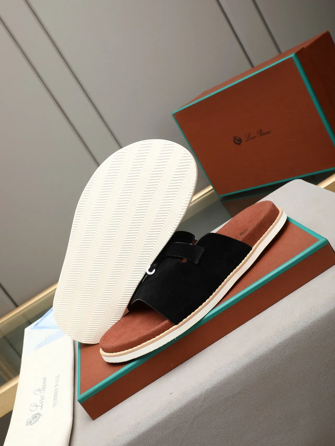 Loro Piana টাসেল স্ট্র্যাপ স্লাইড স্লিপার্স 14