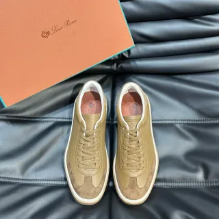 Loro Piana Two-Tone Leather Suede Lifestyle Sneakers
