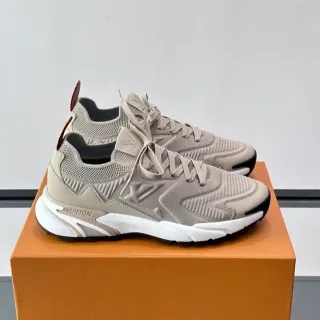 Louis Vuitton Zapatillas Lifestyle Beige Blanco Upper Mesh-Knit Midsole Sculpted
