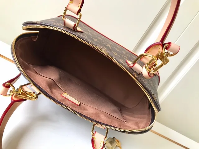 Louis Vuitton Black Beige Monogram Canvas Dome-Top Silhouette Boston Bag 6