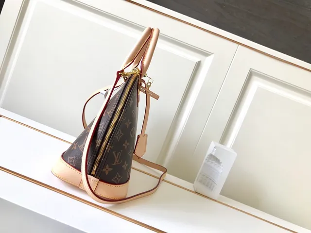 Louis Vuitton Black Beige Monogram Canvas Dome-Top Silhouette Boston Bag 7