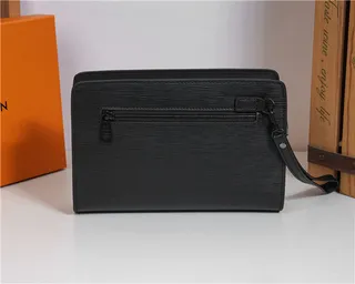 Louis Vuitton أسود Epi جلد منقوش Monogram سوارة 7