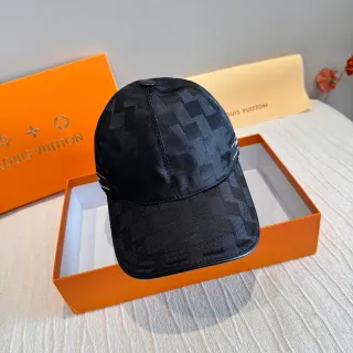 Louis Vuitton 黑色几何提花棒球帽