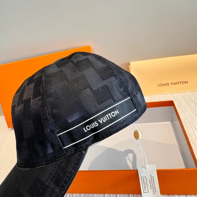 Louis Vuitton 黑色几何提花棒球帽 6