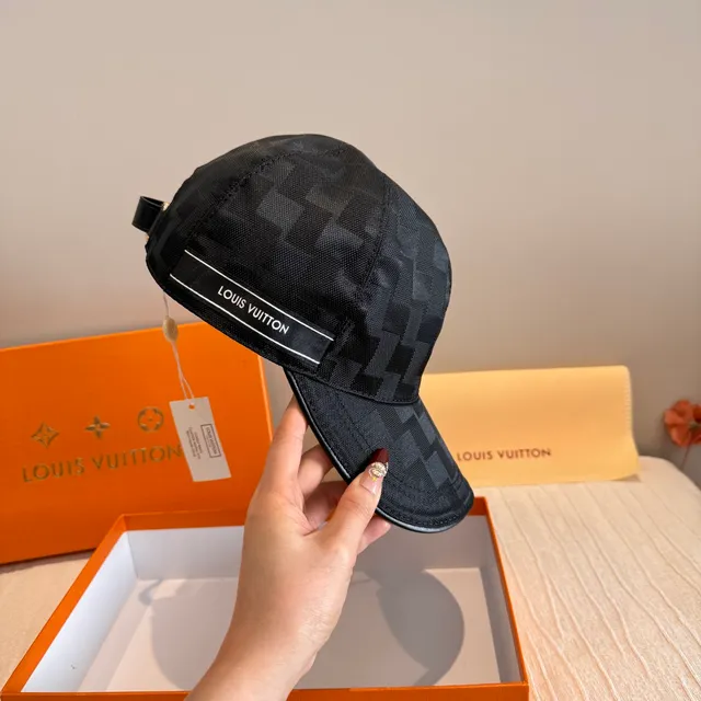 Louis Vuitton 黑色几何提花棒球帽 7