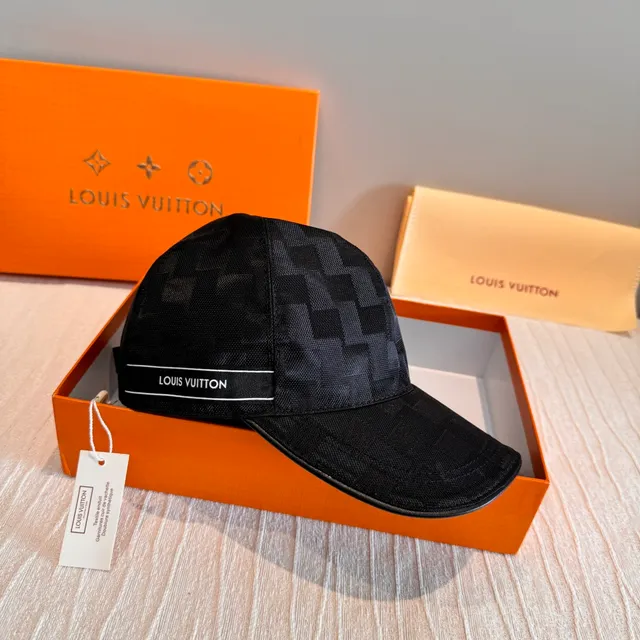 Louis Vuitton 黑色几何提花棒球帽 8