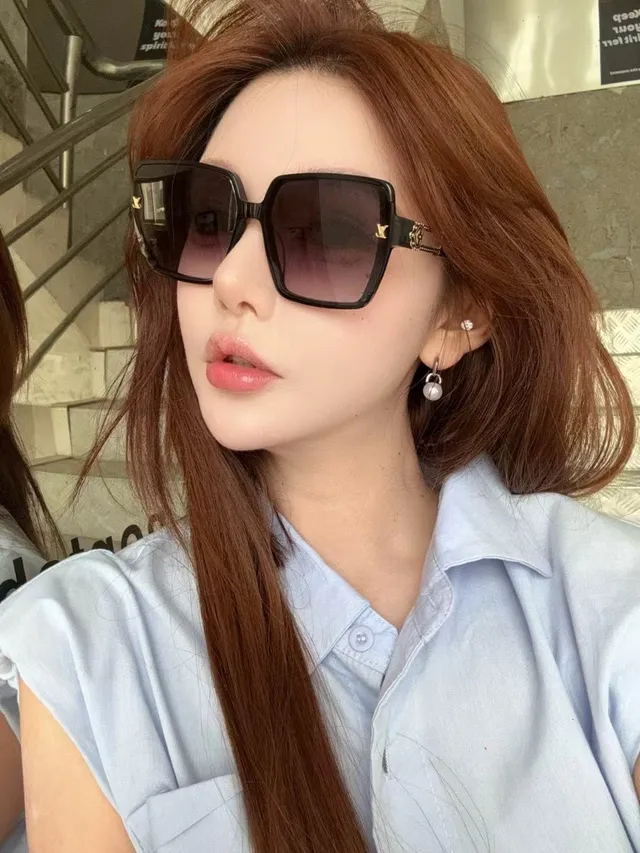 Louis Vuitton Black Gold Oversized Square Frame Gradient Lenses Sunglasses 6