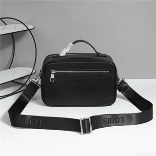 Louis Vuitton কালো সাদা স্ট্রাকচার্ড আয়তাকার টেক্সচার্ড লেদার হ্যান্ডব্যাগ 9