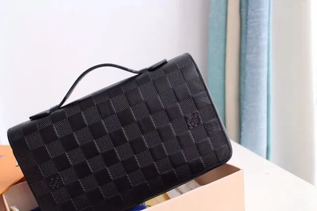 Louis Vuitton Negro tejido cuero embossado Monogram Boston Bag 8