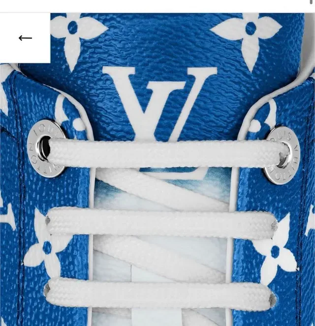 Louis Vuitton Blue White Monogram-Printed Leather Upper Gradient Dye Effect Lifestyle Sneakers 3