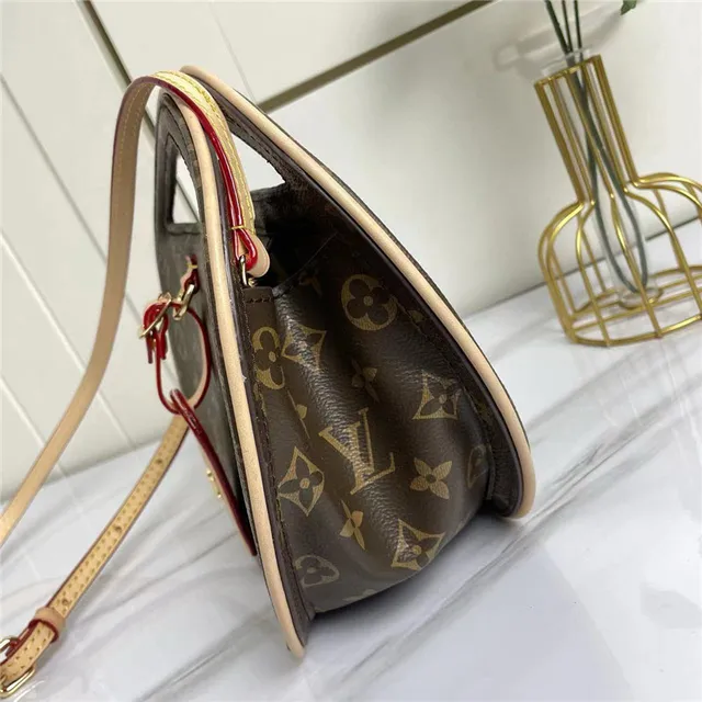 Louis Vuitton Brown Beige Circular Rigid Silhouette Monogram Canvas Handbag 2