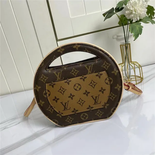 Louis Vuitton Brown Beige Circular Rigid Silhouette Monogram Canvas Handbag 6