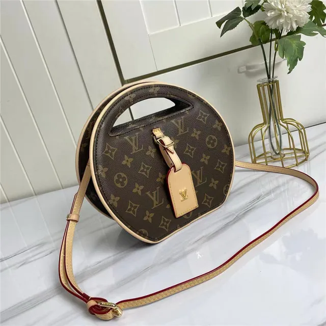 Louis Vuitton Brown Beige Circular Rigid Silhouette Monogram Canvas Handbag 7