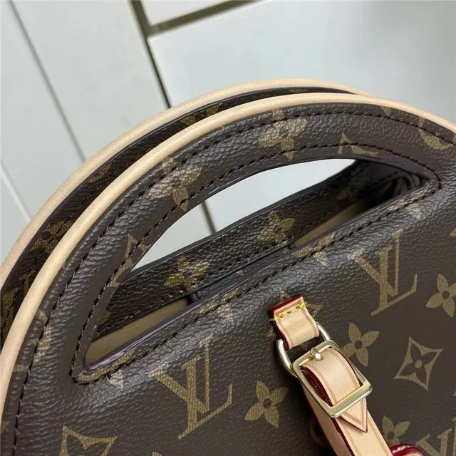 Louis Vuitton Brown Beige Circular Rigid Silhouette Monogram Canvas Handbag 8