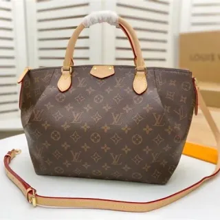 Louis Vuitton भूरा भूरा मोनोग्राम कैनवास भूरा तन त्वचा किनारा Boston Bag