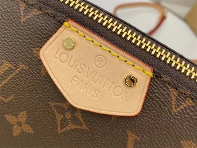 Louis Vuitton বাদামী বেইজ মনোগ্রাম ক্যানভাস বাদামী চামড়া প্রান্ত Boston Bag 6