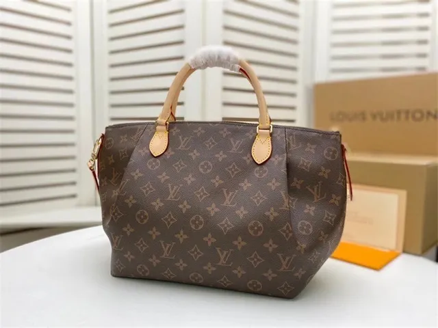 Louis Vuitton বাদামী বেইজ মনোগ্রাম ক্যানভাস বাদামী চামড়া প্রান্ত Boston Bag 9