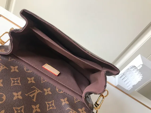 Louis Vuitton 棕色金色花押字帆布翻盖手袋 6