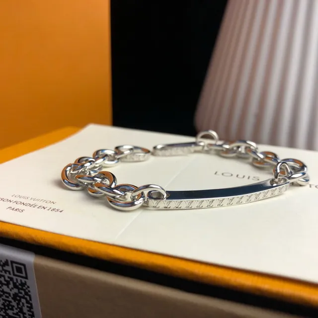 Louis Vuitton Bracelet Chaîne Argent Métal Poli Bracelet 2