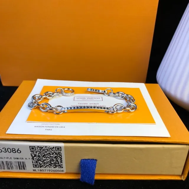Louis Vuitton Bracelet Chaîne Argent Métal Poli Bracelet 5