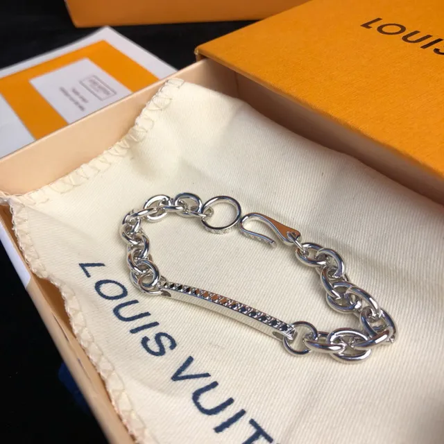 Louis Vuitton Bracelet Chaîne Argent Métal Poli Bracelet 6