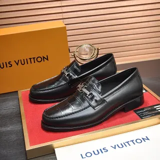 Louis Vuitton Double Monk Strap Loafer কালো সোনা কুমির-এম্বসড চামড়া Loafer