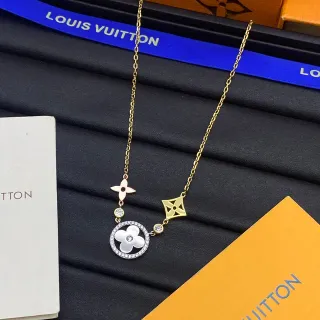 Louis Vuitton ফুলের সংগ্রহ গোল্ড-টোন এবং পেভ ক্রিস্টাল হার