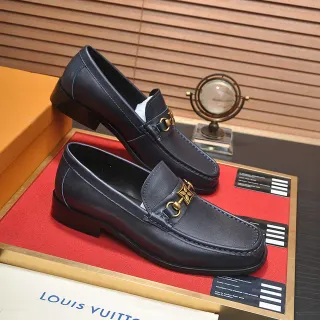 Louis Vuitton Horsebit 1955 নেভি চামড়ার লোফার