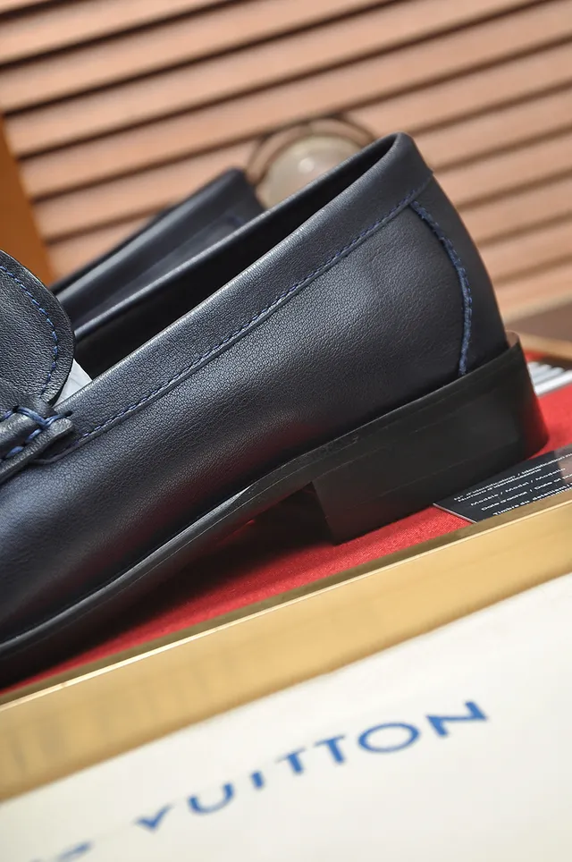 Louis Vuitton Horsebit 1955 Navy Leather Loafers 2