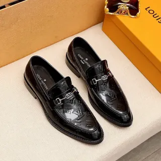 Louis Vuitton Horsebit Loafer Negro Cuero Patentado Loafers