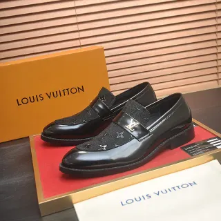 Louis Vuitton লুফার কালো প্যাটেন্ট এবং মনোগ্রাম ফ্যাব্রিক লুফার