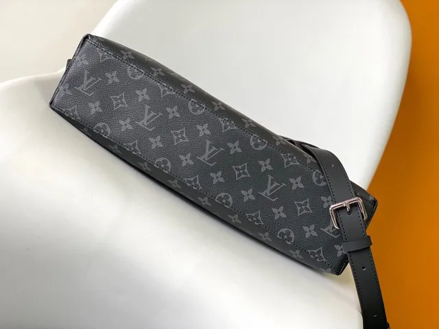 Louis Vuitton Lockit حقيبة توت قماش رمادي منظم نقشة 4