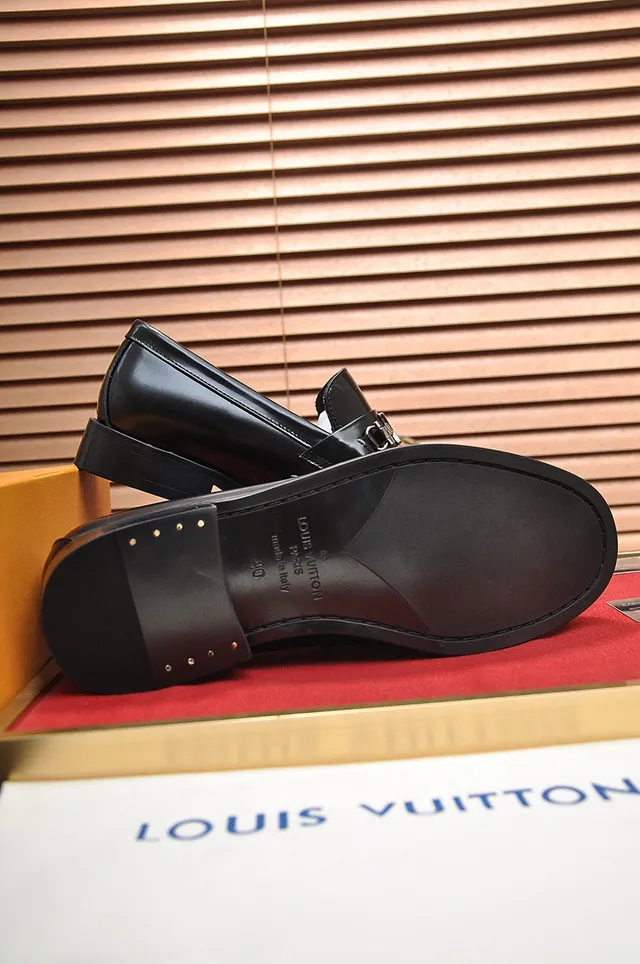 Louis Vuitton LV Buckle Loafer Black Leather Loafers 3