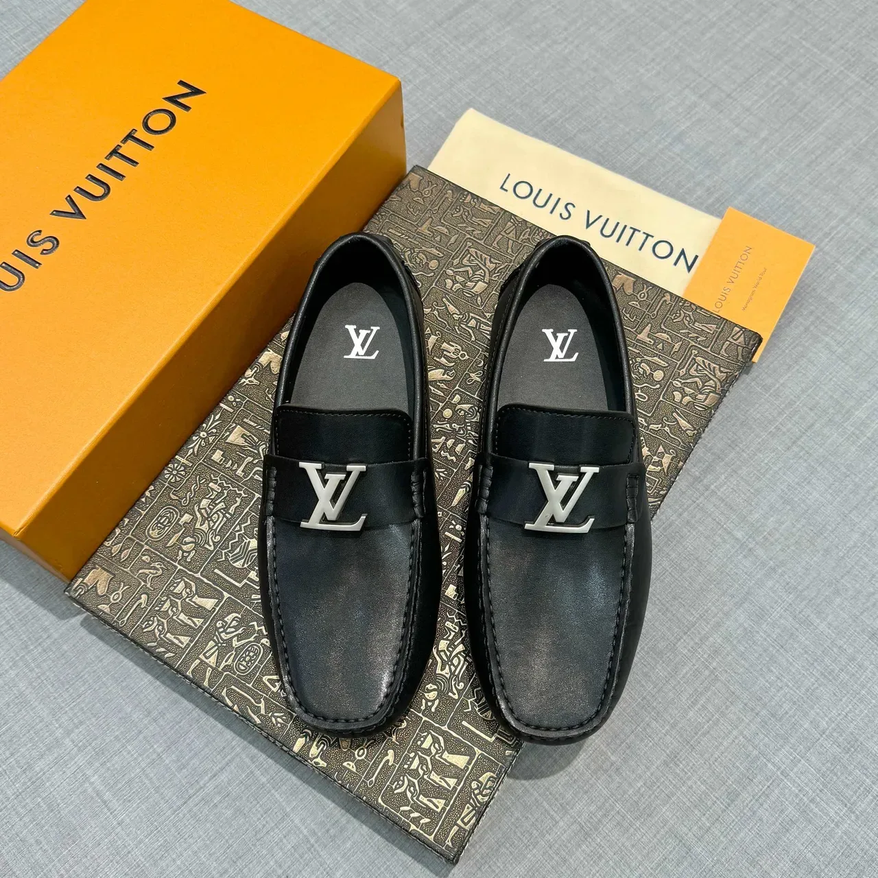Louis Vuitton LV Buckle Loafer Mocassins Noir Cuir 6