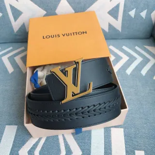 Louis Vuitton LV Initiales ব্রেইডেড লেদার বেল্ট
