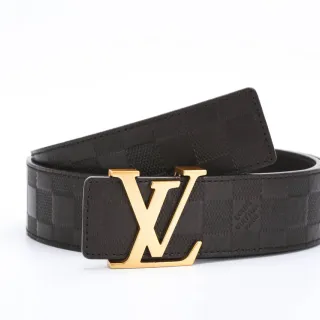 Louis Vuitton LV Initiales Damier Graphite Leather Belt