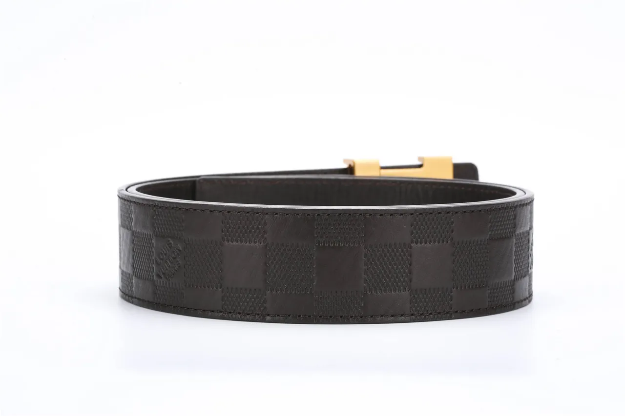 লুইস ভিটন LV Initiales Damier Graphite চামড়ার বেল্ট 4