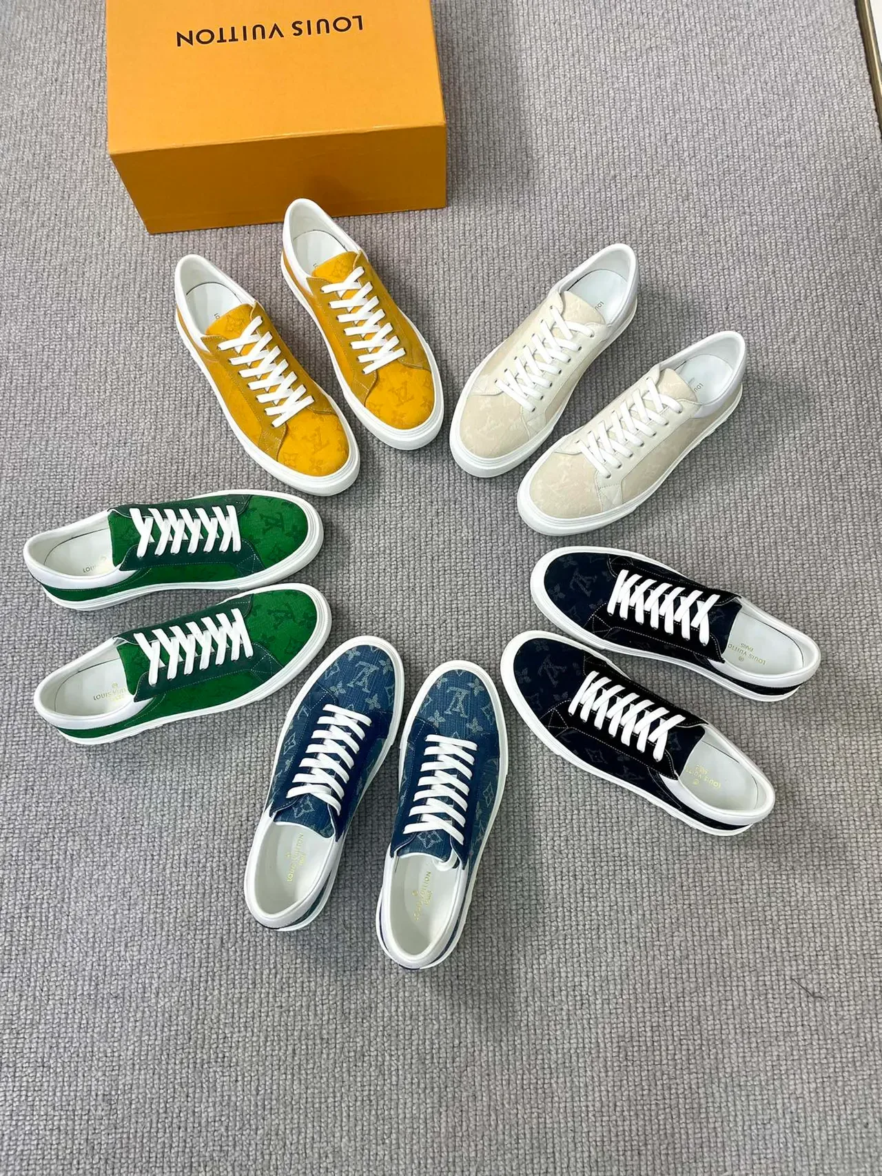 Louis Vuitton LV Trainer 米白色 老花帆布鞋面 绗缝鞋头 生活方式运动鞋 4