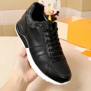 路易威登 LV 训练鞋 黑色白色 穿孔皮革 厚底 生活方式运动鞋