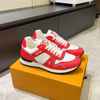 Louis Vuitton LV Trainer Zapatillas Lifestyle Rojo Blanco Low-Top Material Mixto