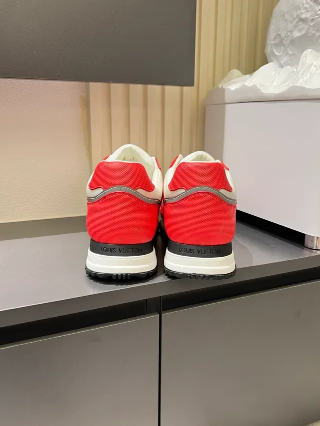 Louis Vuitton LV Trainer Red White Low-Top Mixed-Material Lifestyle Sneakers 2