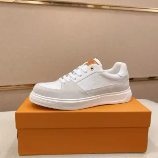 Louis Vuitton LV Trainer Blanco Beige Zapatillas Lifestyle Low-Top Monograma Embossado
