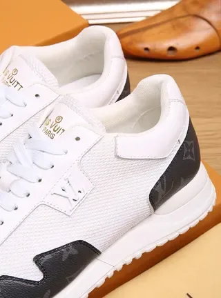 Louis Vuitton LV Trainer White Black Mesh Upper Monogram Leather Panels Lifestyle Sneakers 4