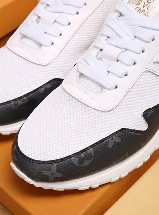 Louis Vuitton LV Trainer White Black Mesh Upper Monogram Leather Panels Lifestyle Sneakers 9