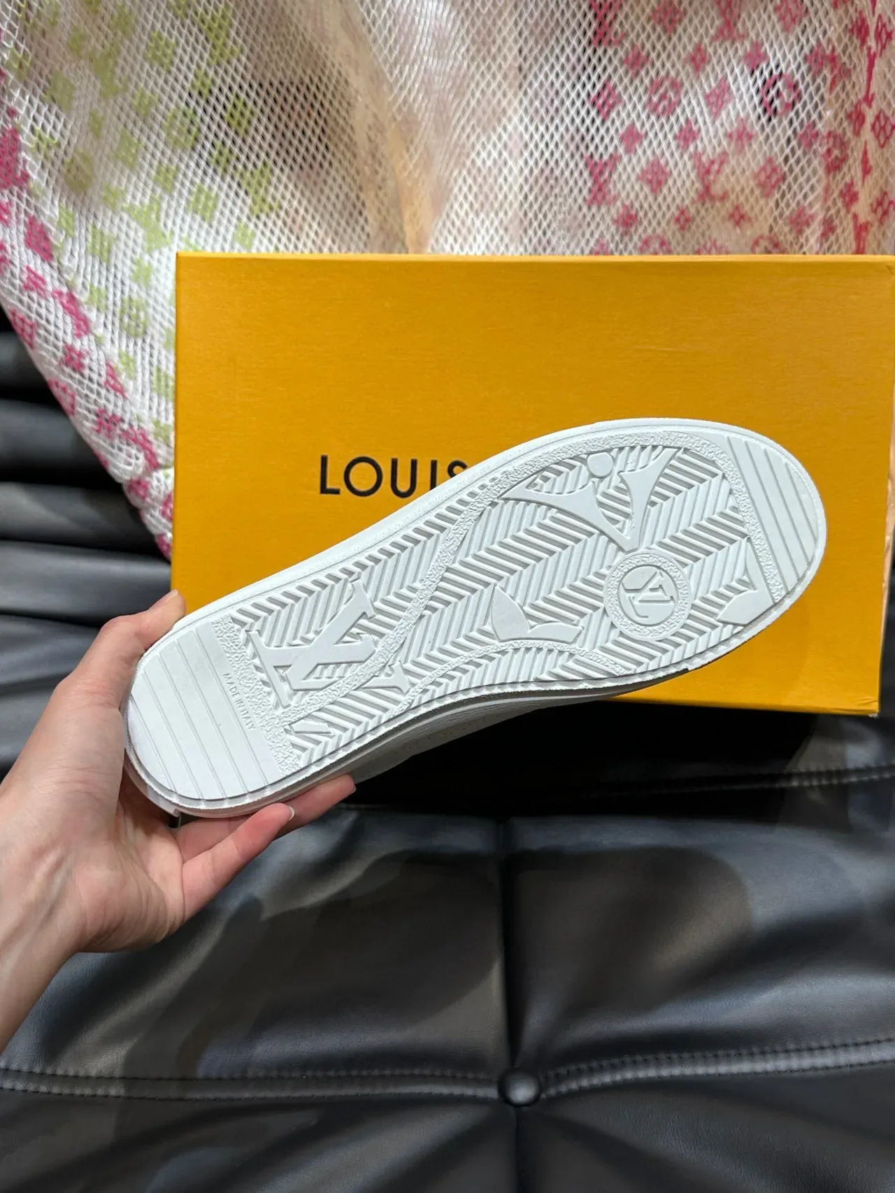 Louis Vuitton LV Trainer White Black Perforated Leather Low-Top Lifestyle Sneakers 9