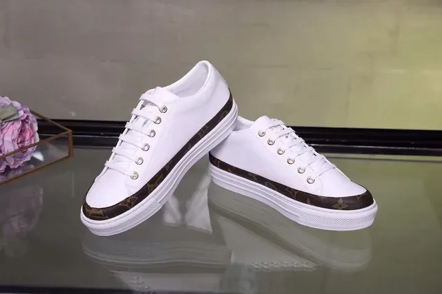 Louis Vuitton LV Trainer White Brown Low-Top Leather Upper Lifestyle Sneakers 4